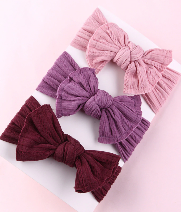 bows assorted pink purplr