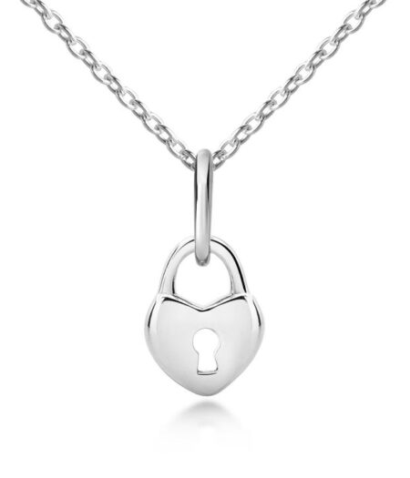 my little silver love lock Necklace silver