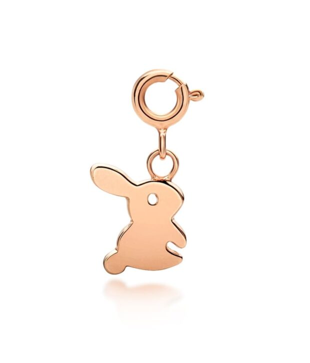 my little silver bunny charm rose gold