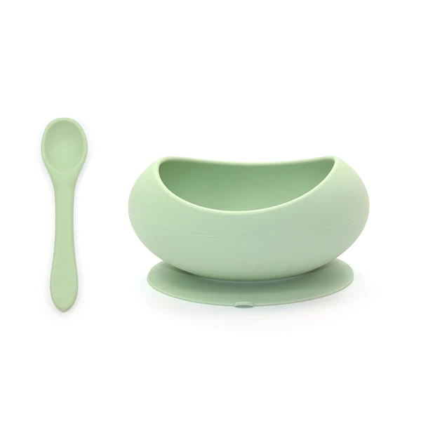 ob designs stage 1 suction bowl and spoon set mint