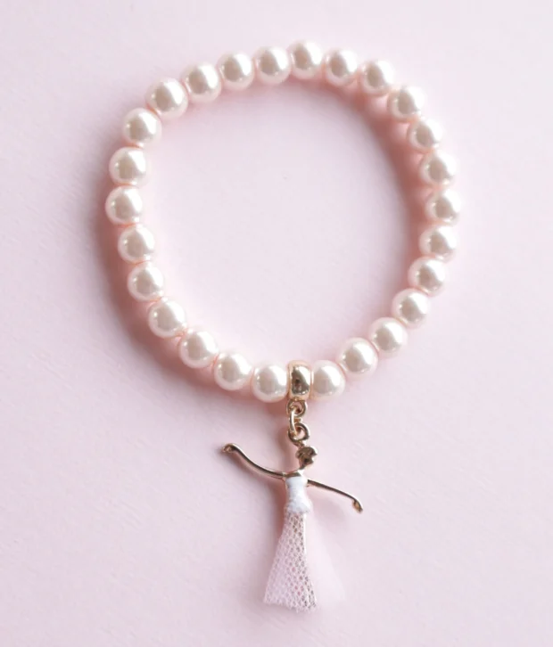 lauren hinkley pink pearl bella ballerina bracelet