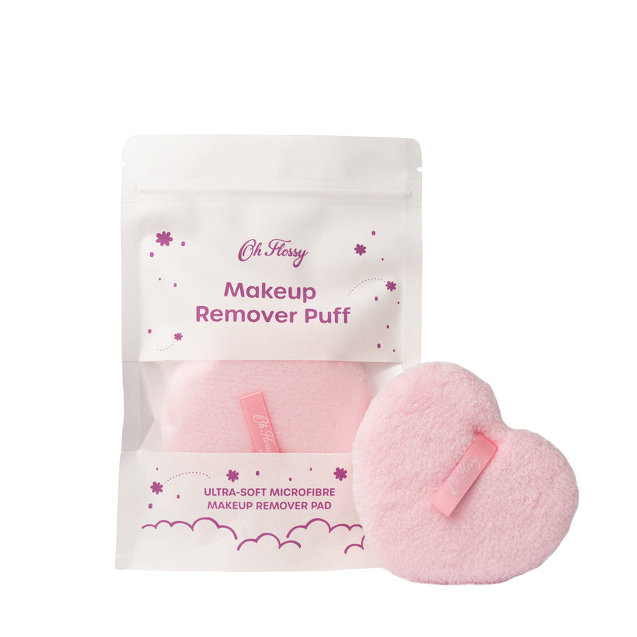 LUVET Oh Flossy makeup remover puff grouped