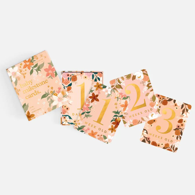 fox and fallow baby milestone floral 1