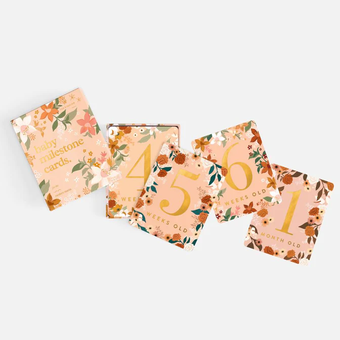 fox and fallow baby milestone floral 2